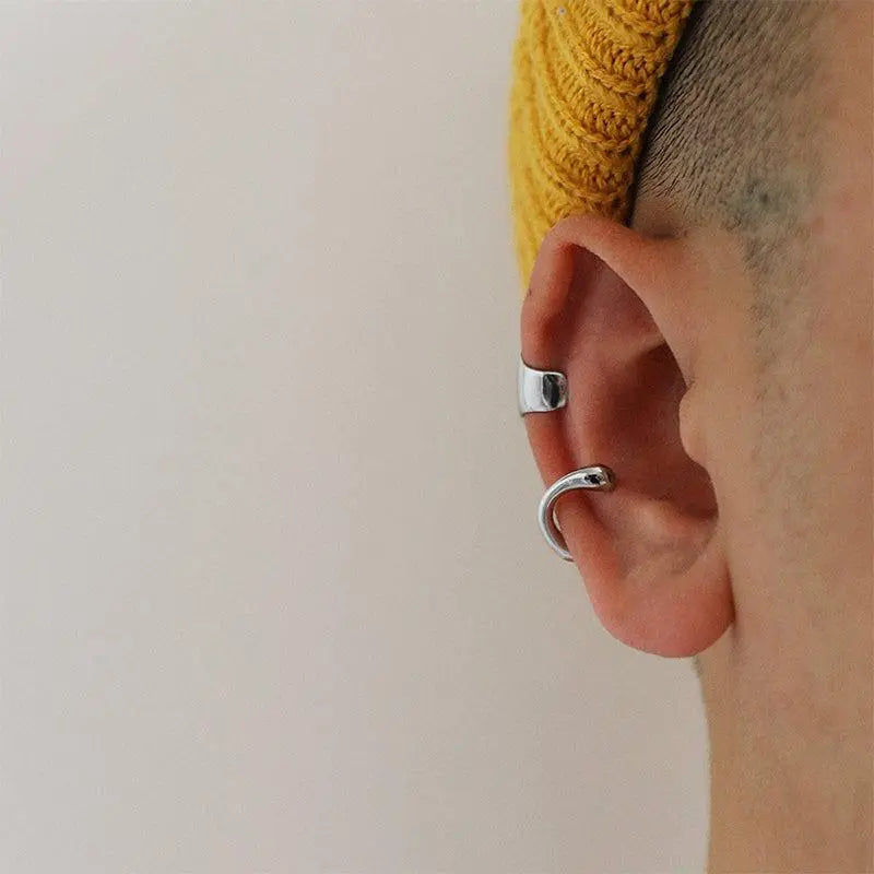 Silver Punk Style Earring Clip Set ArtsKoreanMan