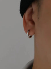 Silver Hoop Earrings ArtsKoreanMan