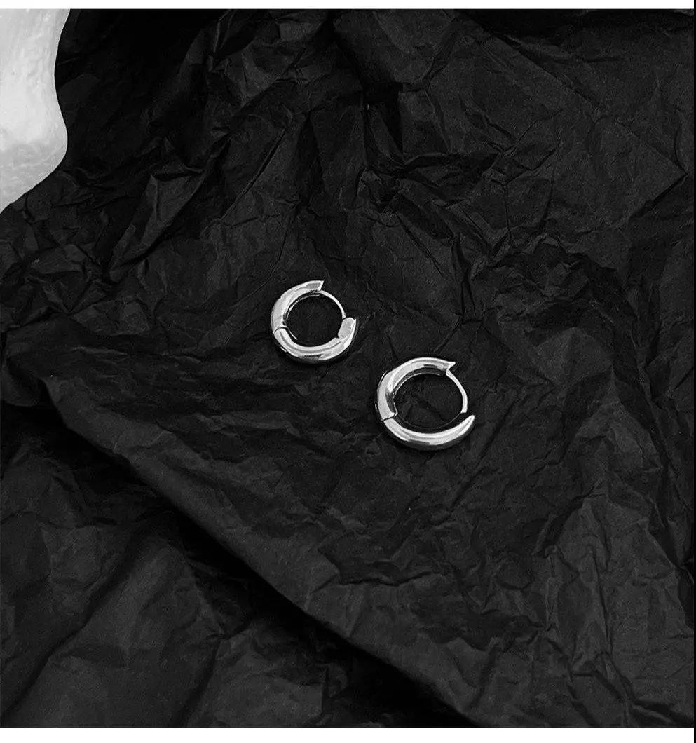 Silver Hoop Earrings ArtsKoreanMan