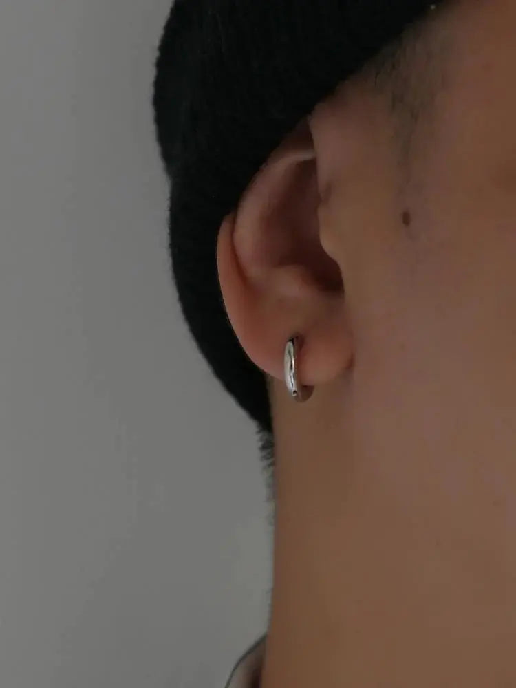 Silver Hoop Earrings ArtsKoreanMan