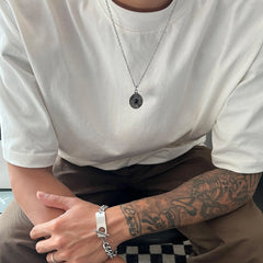 Simple Titanium Steel Necklace ArtsKoreanMan