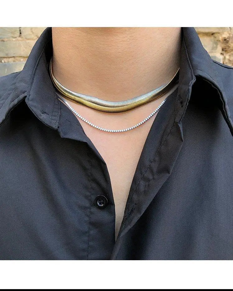 Snake Bone Chain Choker ArtsKoreanMan
