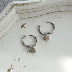 Square Cube Earrings ArtsKoreanMan