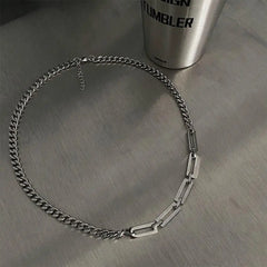 Square Stitching Cuban Chain Necklace ArtsKoreanMan