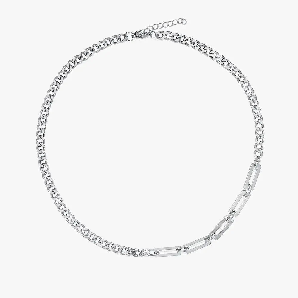Square Stitching Cuban Chain Necklace ArtsKoreanMan