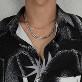 Square Stitching Cuban Chain Necklace ArtsKoreanMan