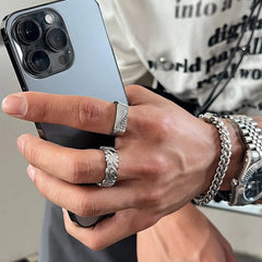 Square Zircon Ring ArtsKoreanMan