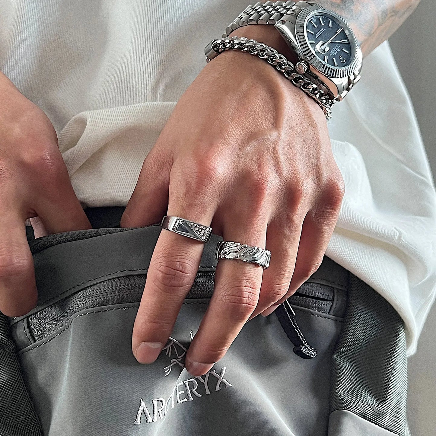 Square Zircon Ring ArtsKoreanMan