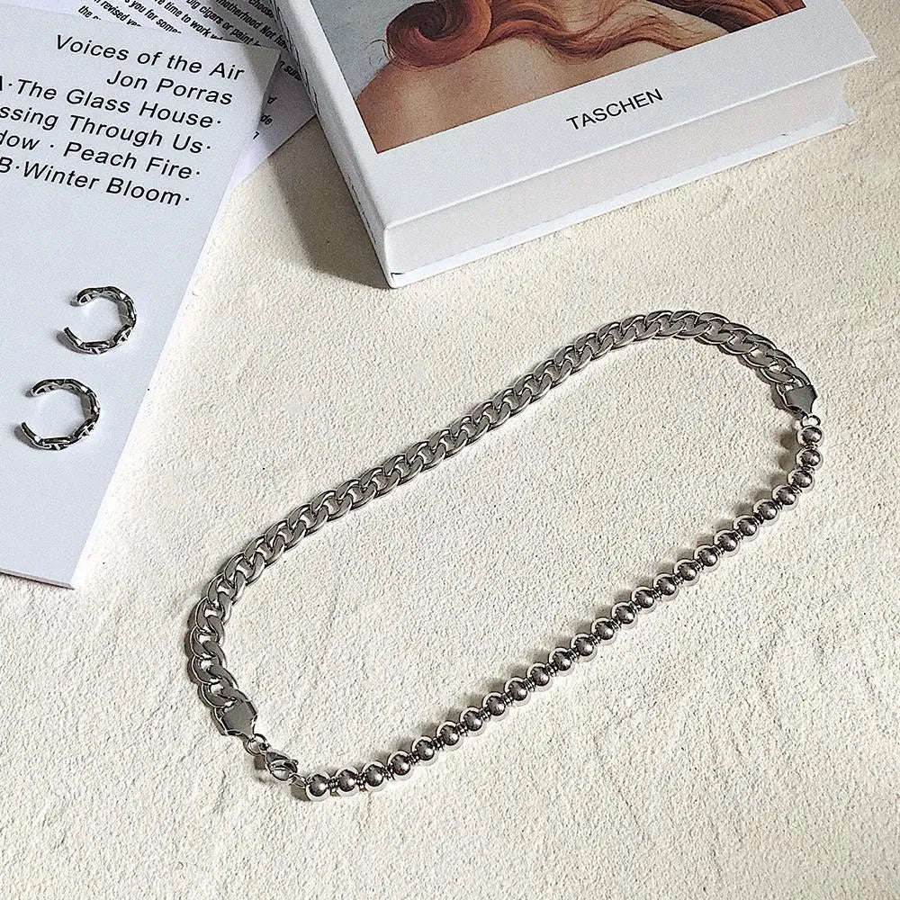 Steel Ball Stitching Necklace ArtsKoreanMan