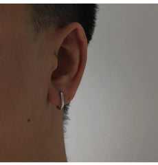 Sterling Silver U-Shaped Earrings ArtsKoreanMan