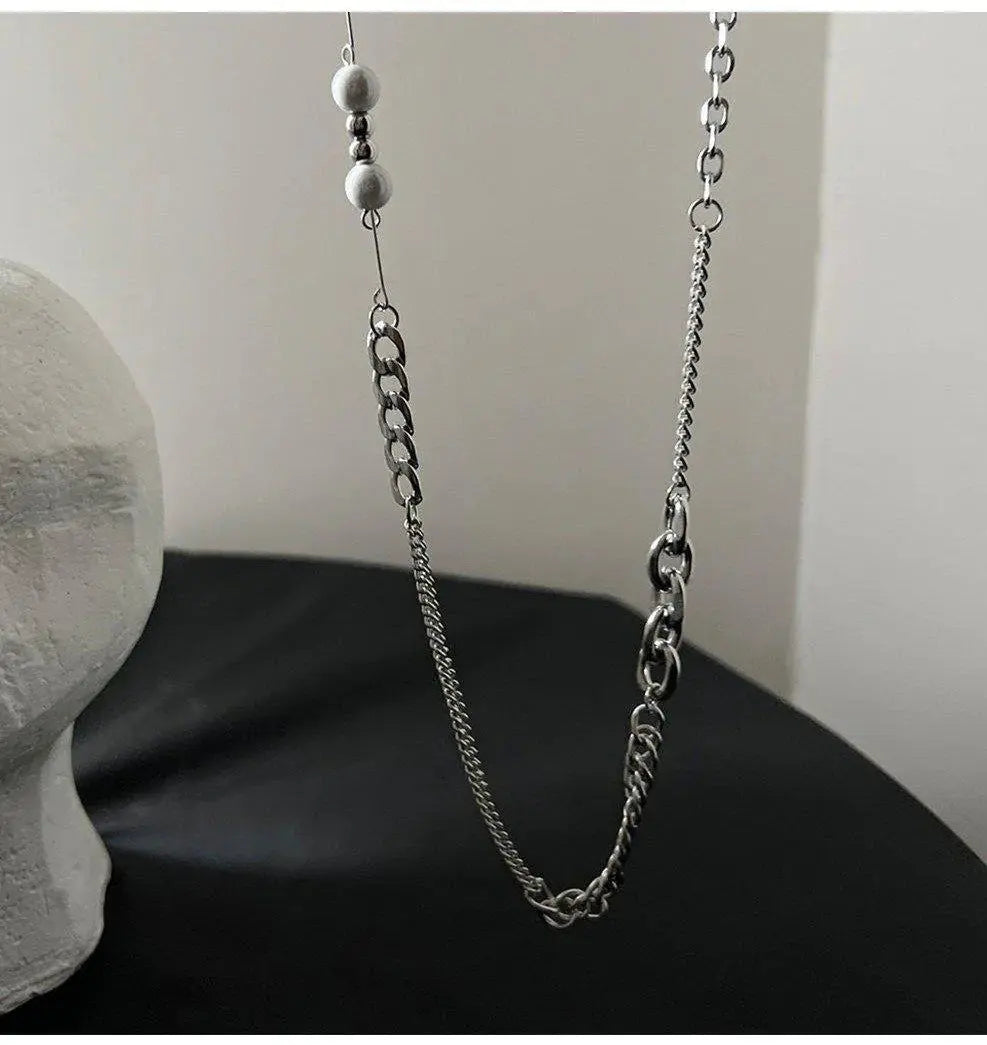 Stitched Pearl Necklace ArtsKoreanMan