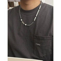 Stitching Pearl Necklace ArtsKoreanMan