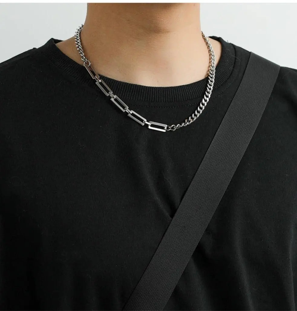 Stitching Titanium Steel Necklace ArtsKoreanMan