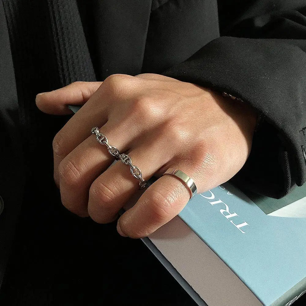 Stitching Open Ring ArtsKoreanMan
