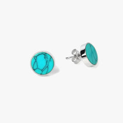 Turquoise Cracked Earrings ArtsKoreanMan