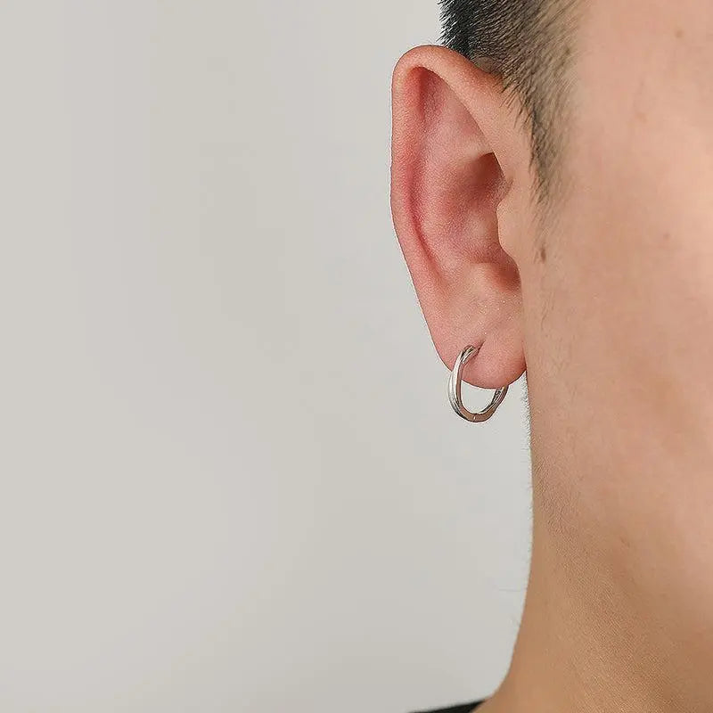 Twist Hoop Earrings ArtsKoreanMan