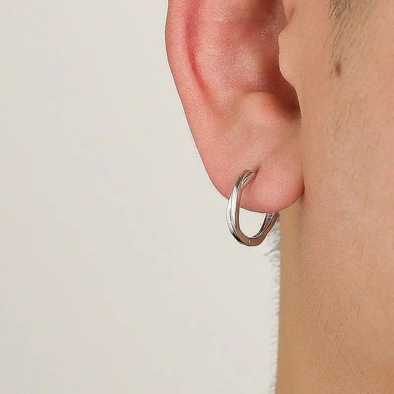 Twist Hoop Earrings ArtsKoreanMan