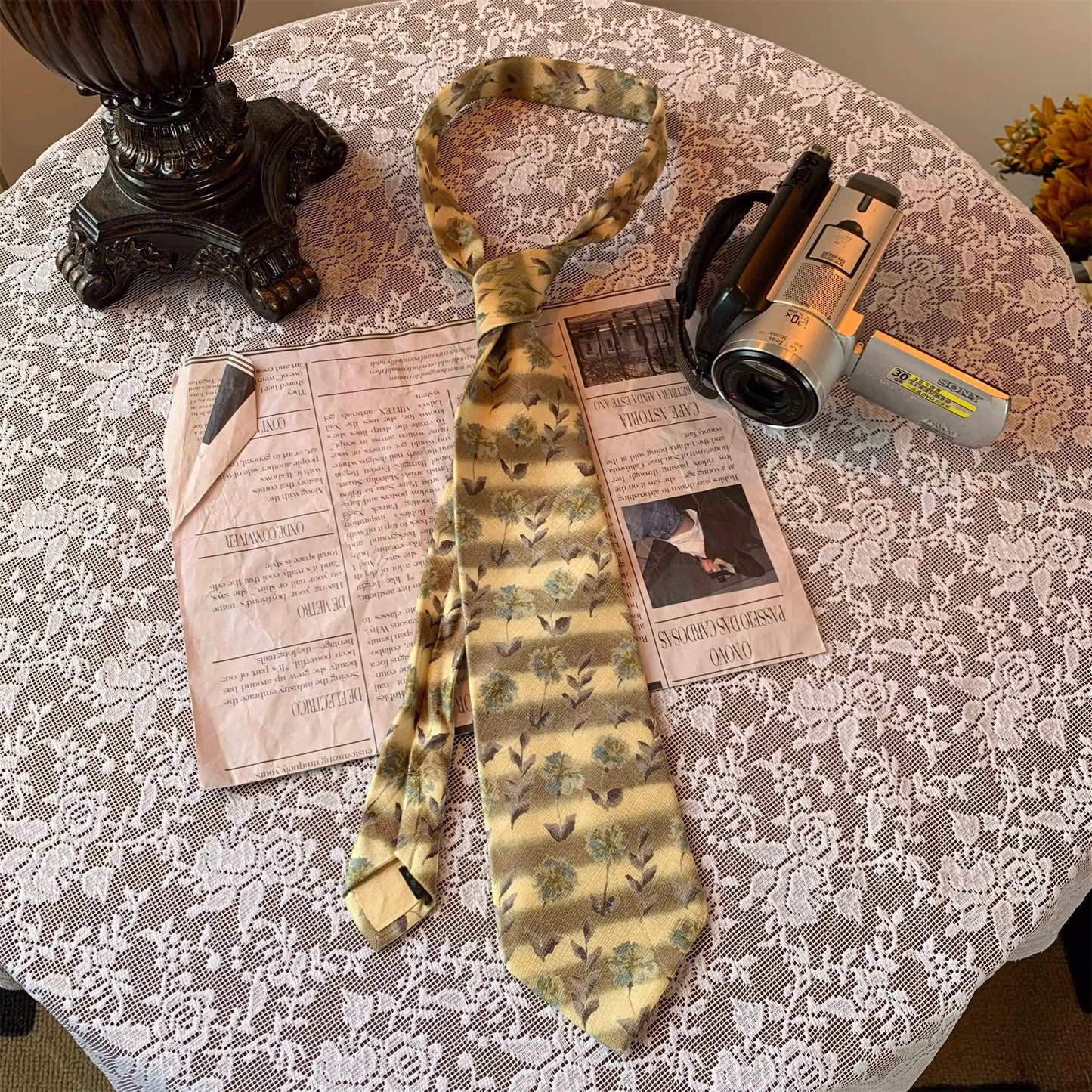 Vintage Floral Tie ArtsKoreanMan