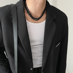 White Cuban Chain Necklace ArtsKoreanMan