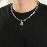 White Diamond Pendant Necklace ArtsKoreanMan