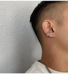 X-Shaped Earrings ArtsKoreanMan