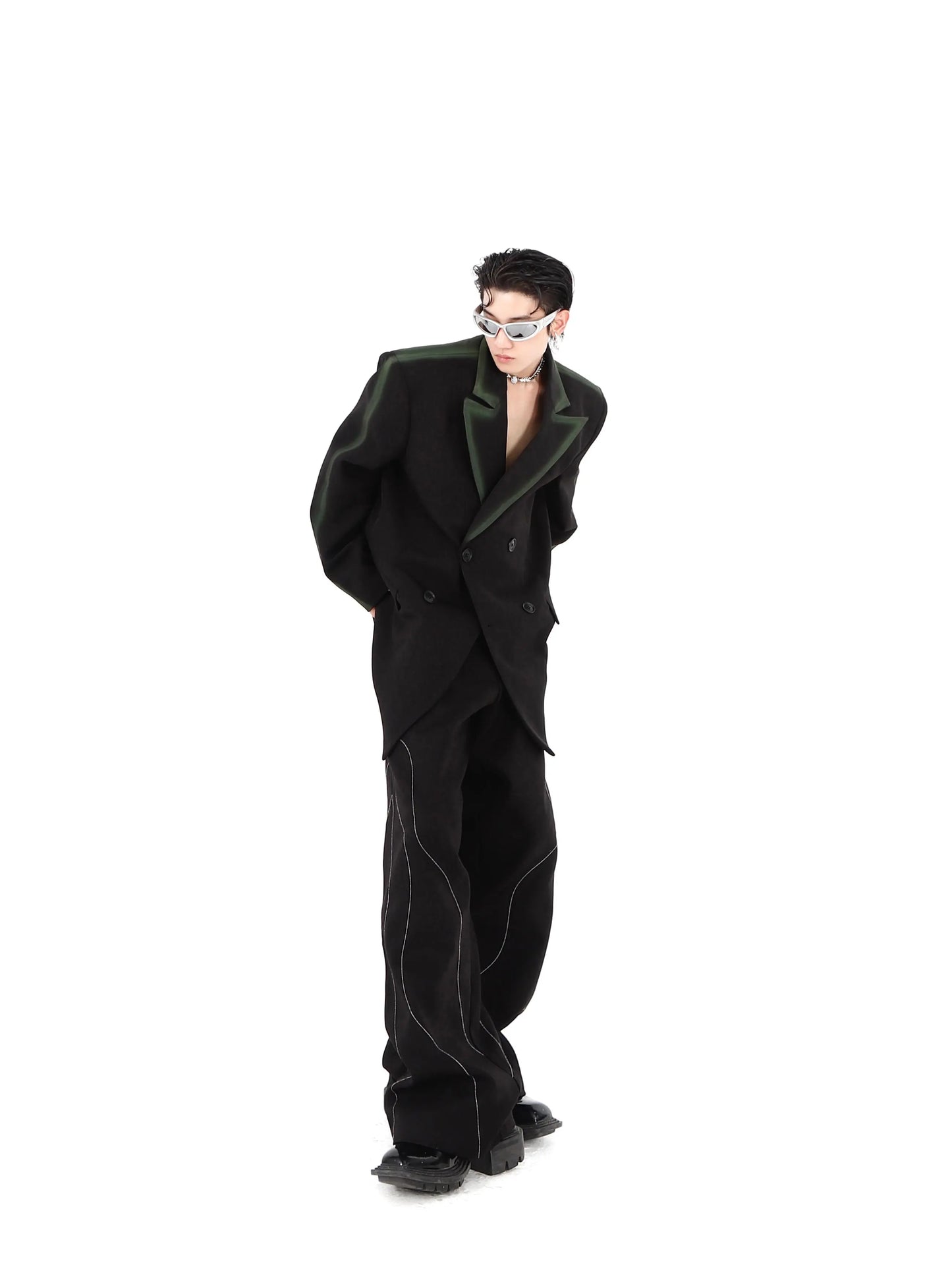 Black and Green Suit ArtsKoreanMan