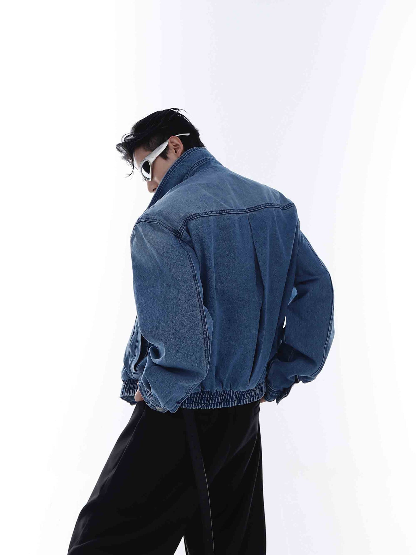 【23s Feb.】High Shoulder Cropped Denim Jacket ArtsKoreanMan