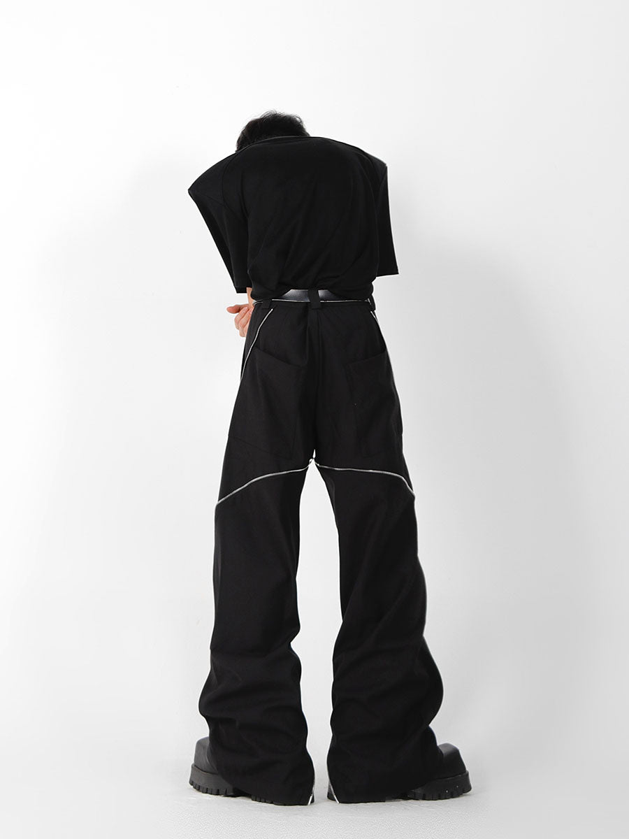 Zippered Slit Flared Trousers ArtsKoreanMan