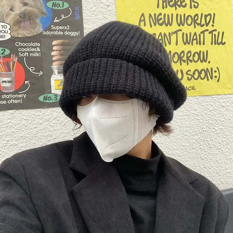 Simple Warm Knitted Hat ArtsKoreanMan