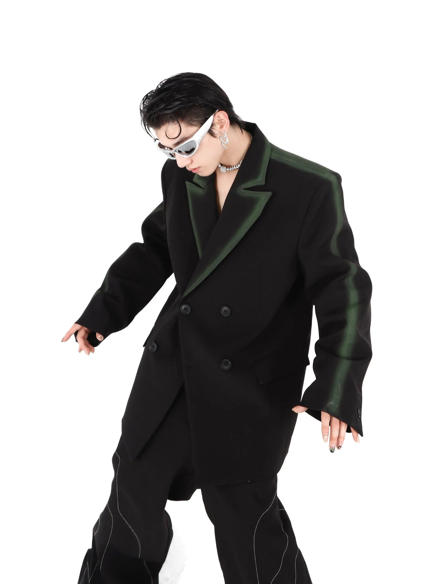 Black and Green Suit ArtsKoreanMan