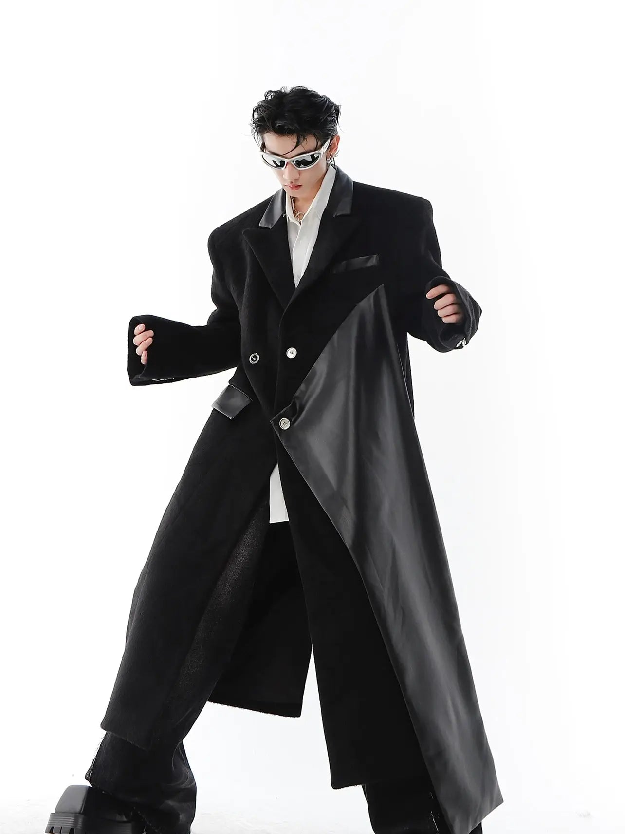 Fashion High Shoulder Long Jacket ArtsKoreanMan