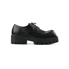 【HOT!】Square Toe Platform Leather Shoes ArtsKoreanMan