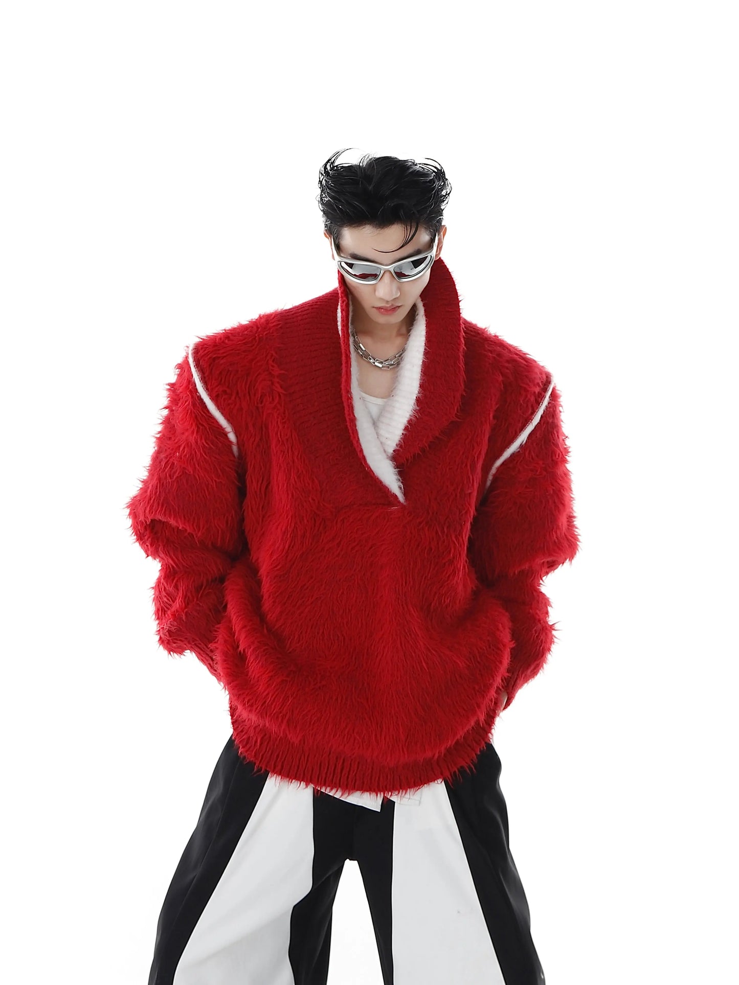 【NEW ARRIVALS】Mink Faux Weighted Knit Sweater ArtsKoreanMan