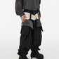 【24s May.】Removable Zippered Paneled Cargo Pants