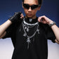 【25s Jul.】Loose Chain Graphic Print Cotton Tee