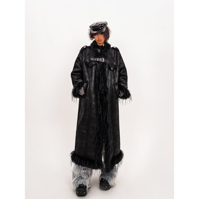 【25s Feb.】Retro High-end Plush Patchwork Fur Coat