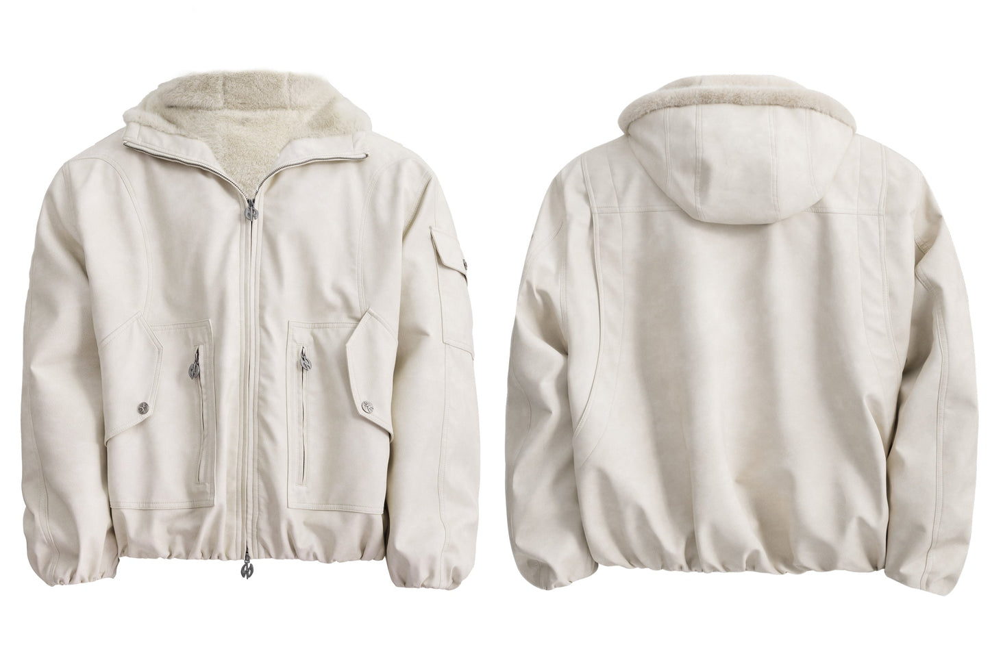 【25s Feb.】Deconstructed Distressed Reversible Hooded Cotton Jacket