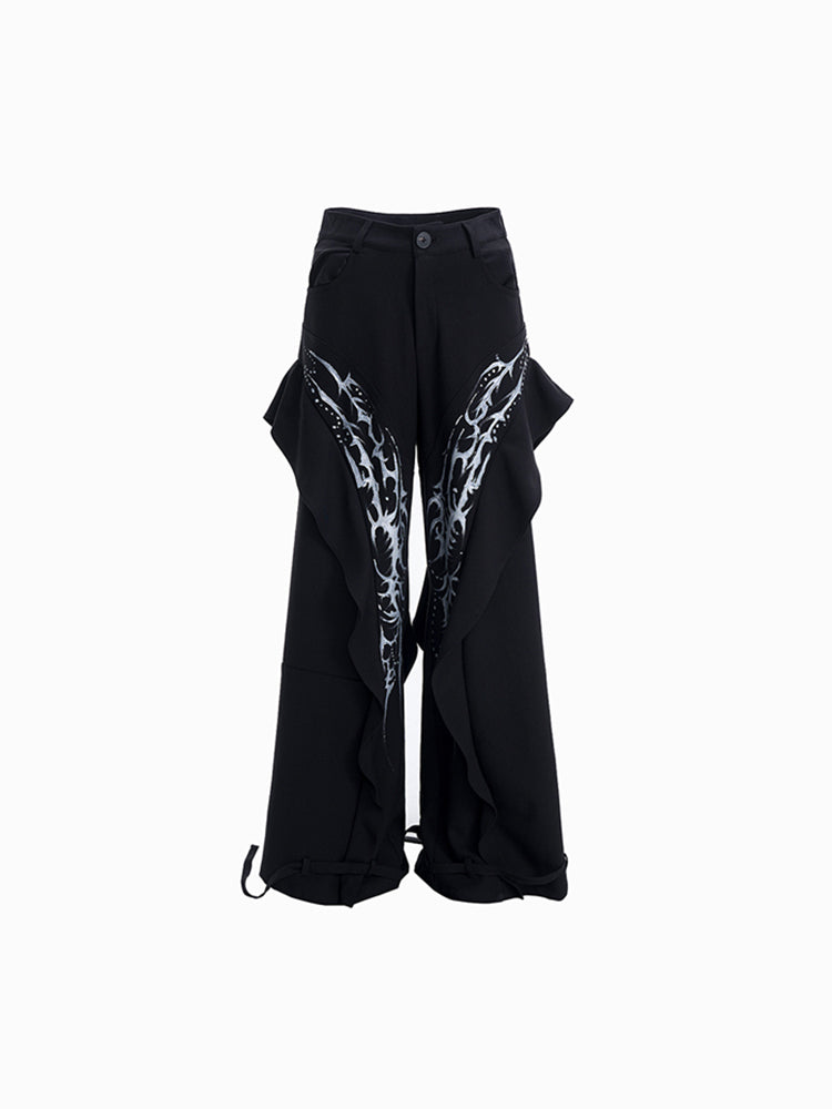 【25s Jan.】Deconstructed Hand-painted Draped Trousers