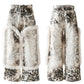 【25s Nov.】Leopard Print Plush Patchwork Jeans