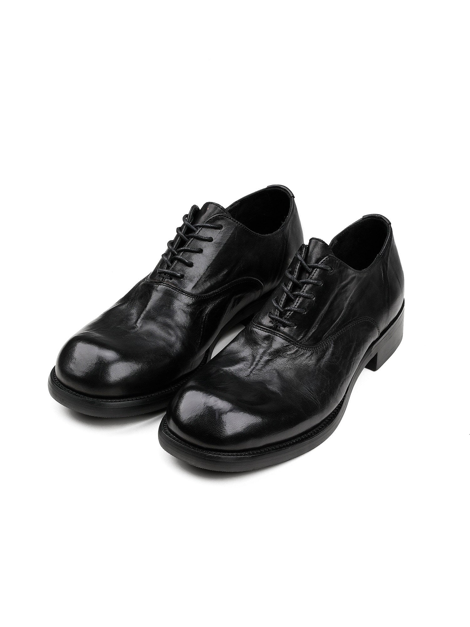 Crosscut Washed Horsehide Derby Shoes