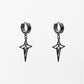 Layered Cross Star Drop Earrings