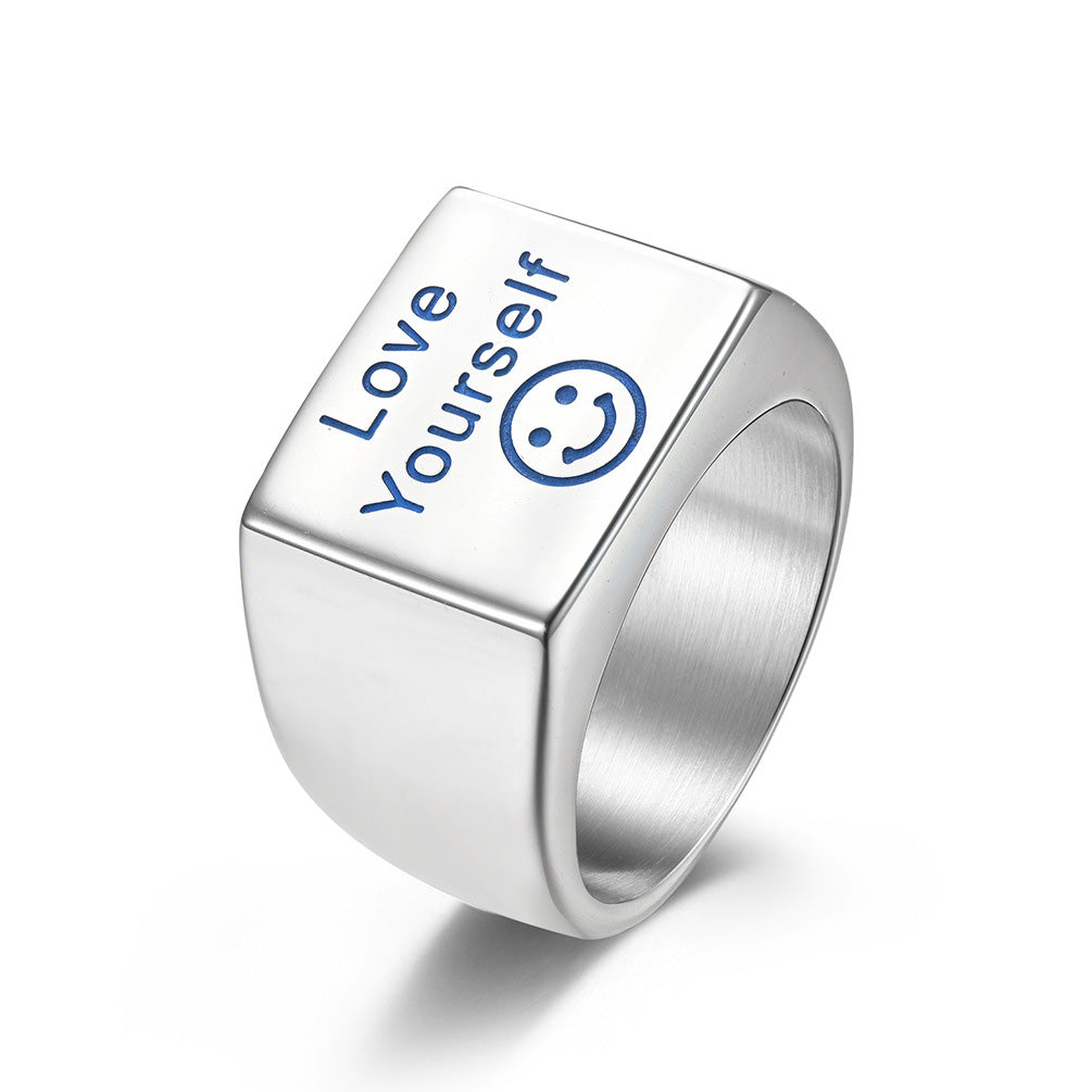 'Love Yourself' Letter Ring