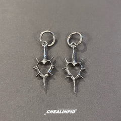 Thorn Hollow Heart Earrings