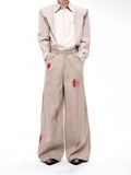 【25s Oct.】Elegant Bloodstained Vertical Striped Suit/Pants
