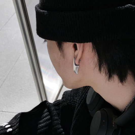 Metal Diamond Blade Earrings