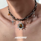 Maillard Brown Blazing Sun Star Necklace