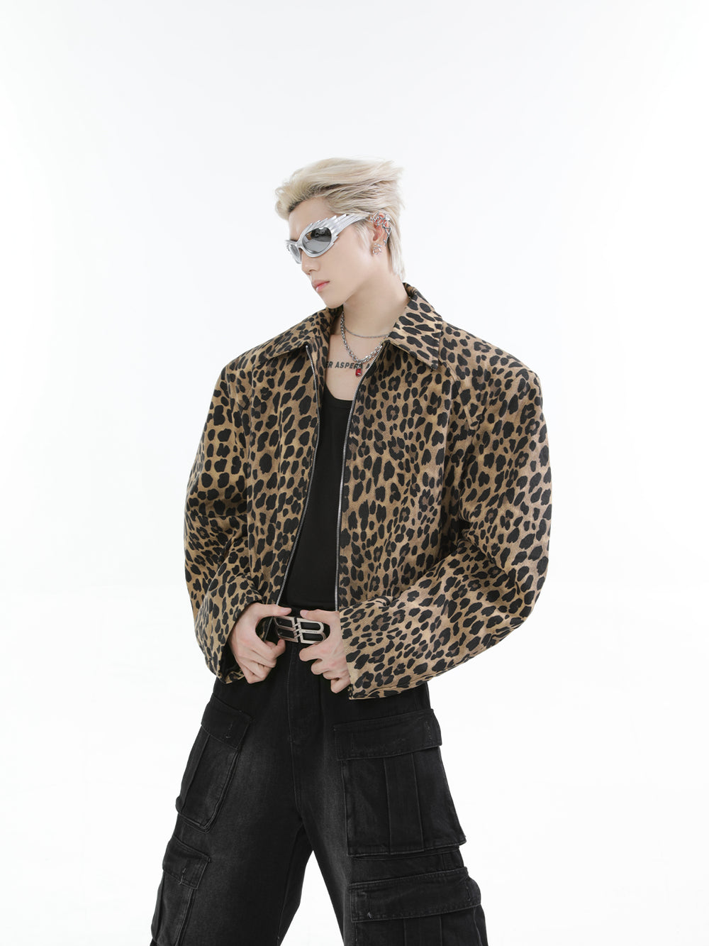 【24s Nov.】Leopard Washed Denim Vintage Jacket ArtsKoreanMan