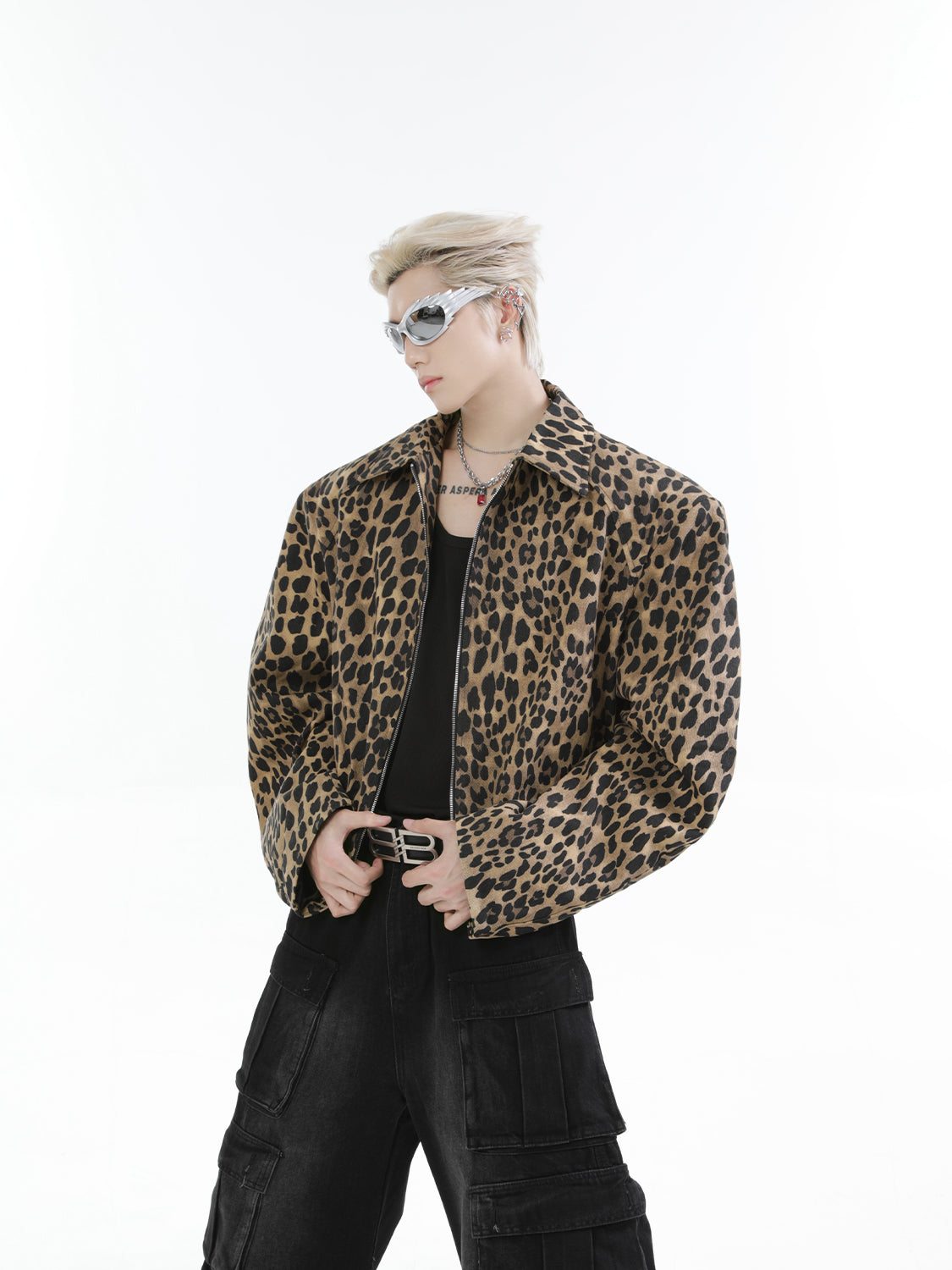 【24s Nov.】Leopard Washed Denim Vintage Jacket ArtsKoreanMan