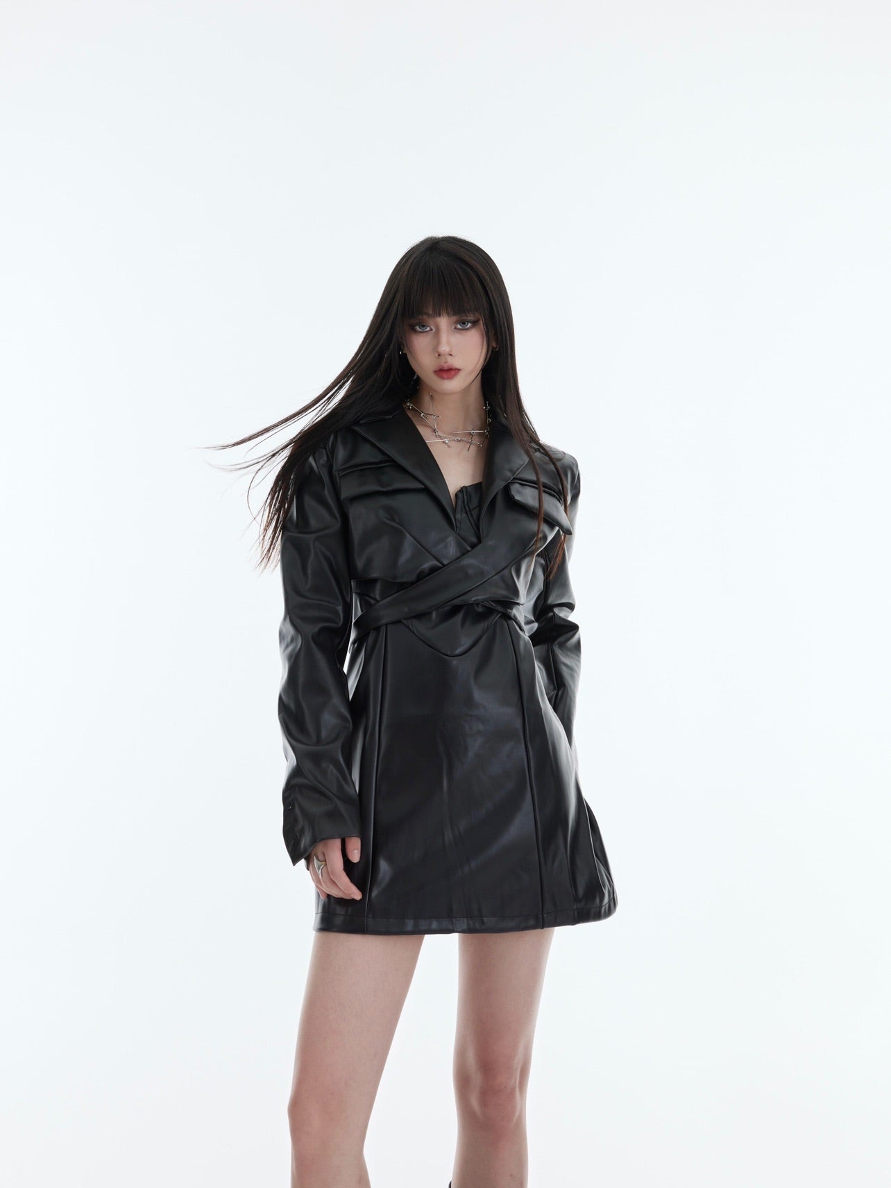 【23s January.】Short Strappy Leather Jacket