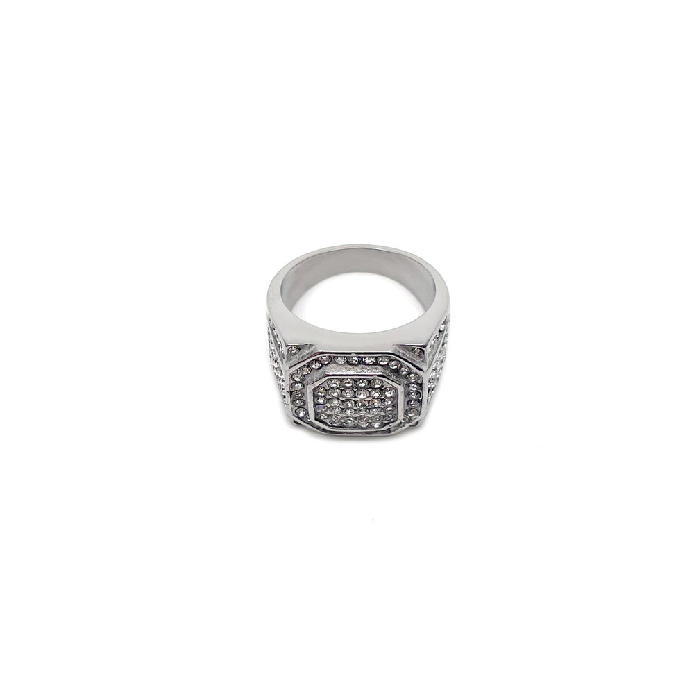 Titanium Steel Full Diamond Inlaid Hip Hop Ring ArtsKoreanMan